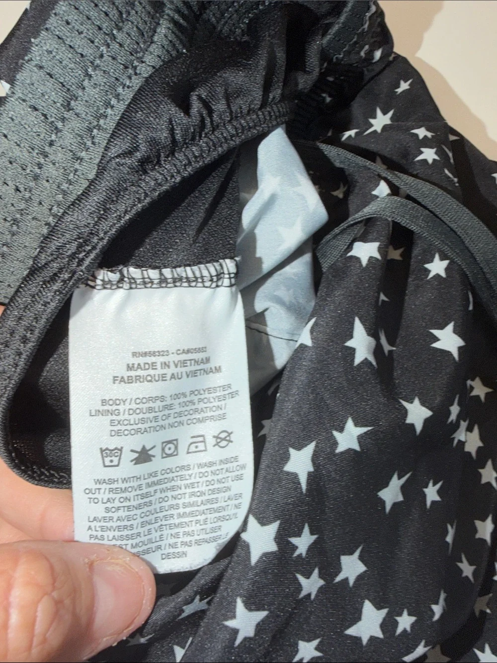 Nike Black‎ with White Star Print Athletic Shorts